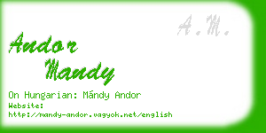 andor mandy business card